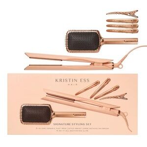 Kristin Ess Hair Straightener signature styling set in Champagne color